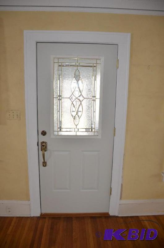 lot 32 image: 36" Steel Door with fancy glass permamen...