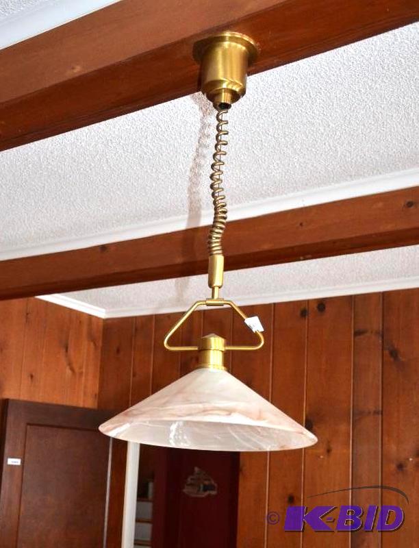 lot 47 image: Pull Down Light. The Glass Globe has a 14&quo...