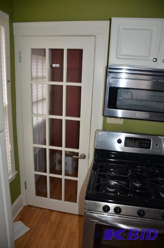 lot 7 image: 30" wood interior  door with glass...