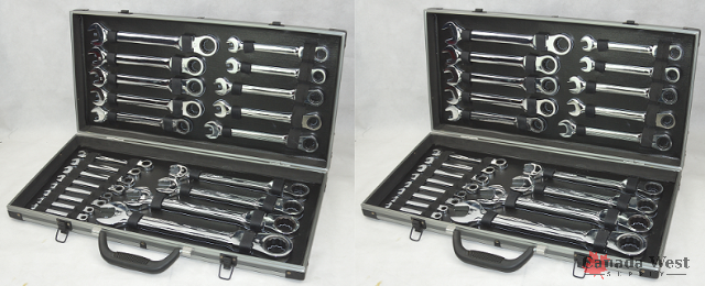 NEW SIEBEL FLEX RATCHET WRENCH SET 44 PIECES (SAE  METRIC)