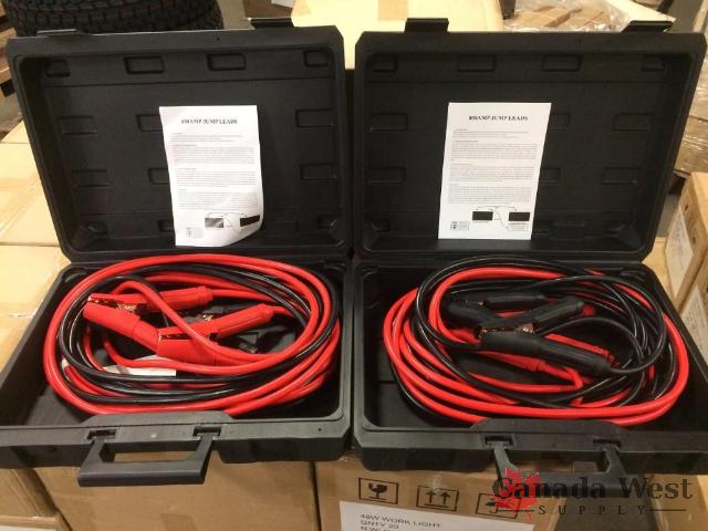 NEW QUANTITY OF 2 1 GAUGE 800 AMP BOOSTER CABLES HEAVY DUTY