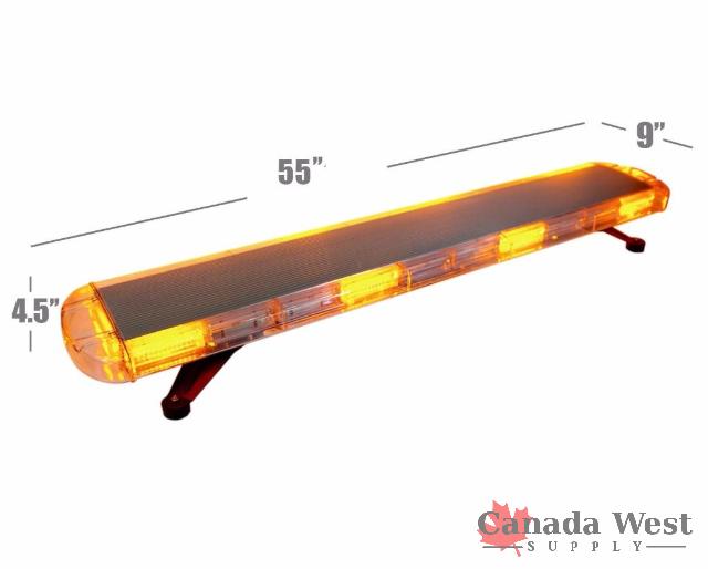 NEW ALPHA 55 INCH LED AMBER STROBE LIGHT BAR 15 MODE