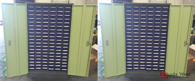 UNUSED QNTY 2 X 114 DRAWER LOCKABLE PARTS CAB...