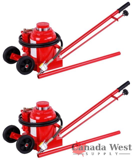 NEW QNTY 2 X 50 TON AIR HYDRAULIC BOTTLE JACKS