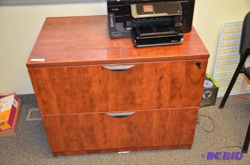 lot 10 image: Wood File cabinet 36x22x29 &nbspPaid over $4...