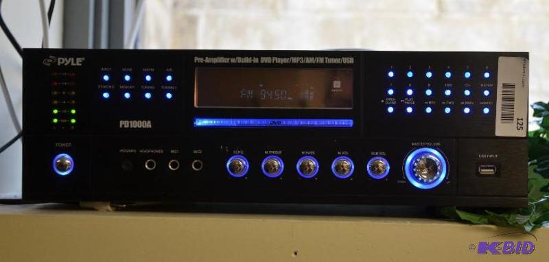 lot 125 image: Pyle Pre-Amplifier with Build-in DVD playerM...