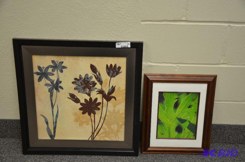lot 149 image: 2 decorative wall art- one is compass plant l...