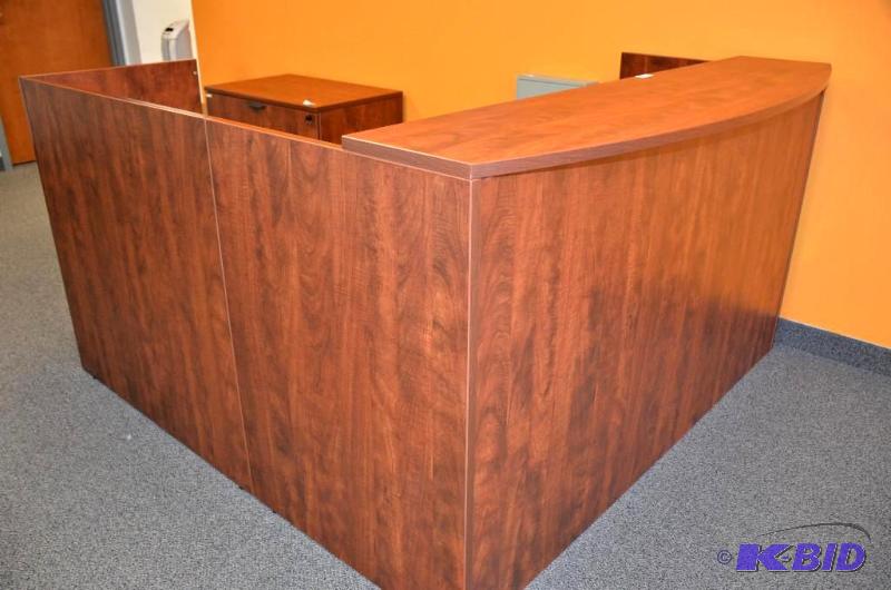 lot 15 image: High end Reception desk 72x78 east. Paid over...