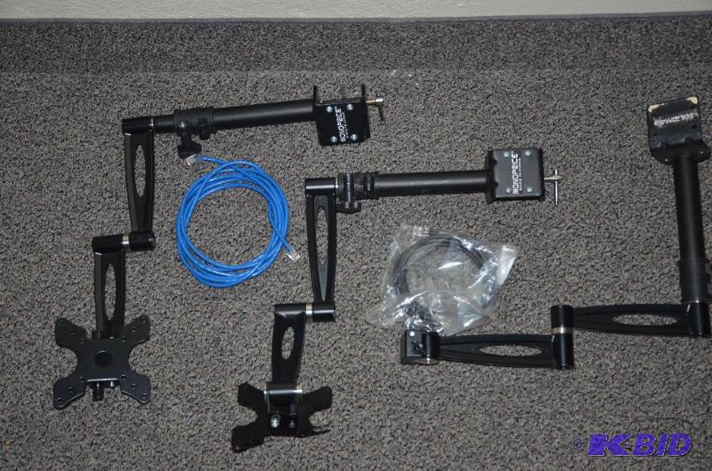 lot 150 image: 3 TV& Wall mounts Monoprice & others....