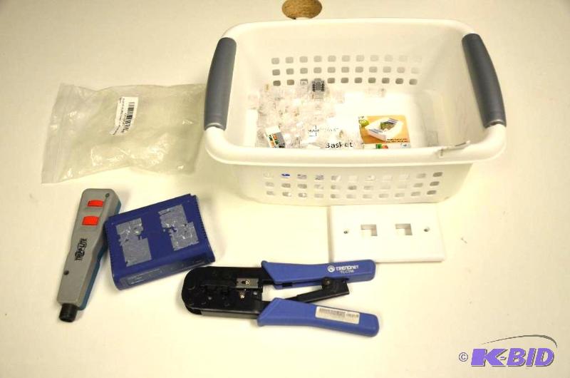 lot 152 image: Misc. phone jack items trendnet ethernet swit...