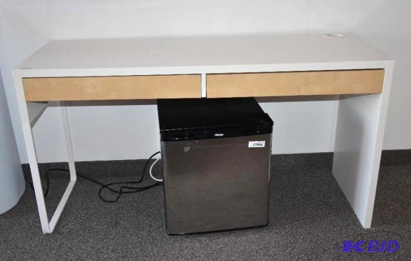 lot 19 image: Wood desk 56x29x20 east...