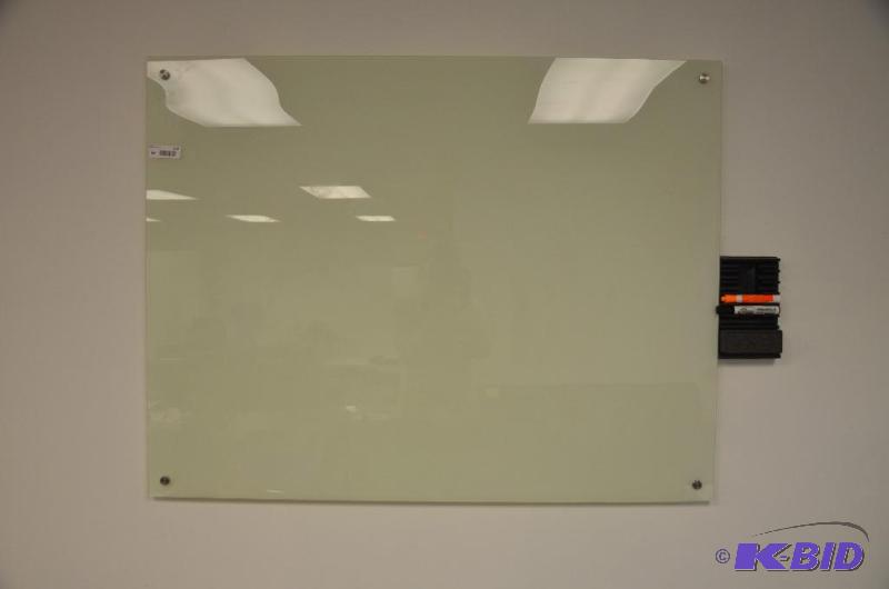 lot 219 image: Glass white board. Includes marker and Eraser...