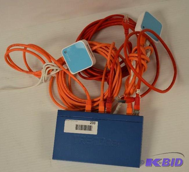 lot 233 image: Trendnet, PoE Switch. Model number TPE-S44. ...