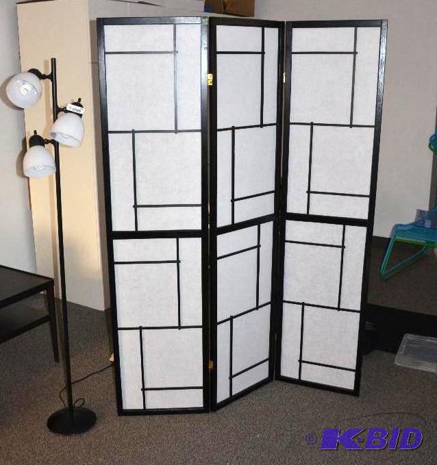 lot 239 image: Wood room divider 72" tall and one floor...
