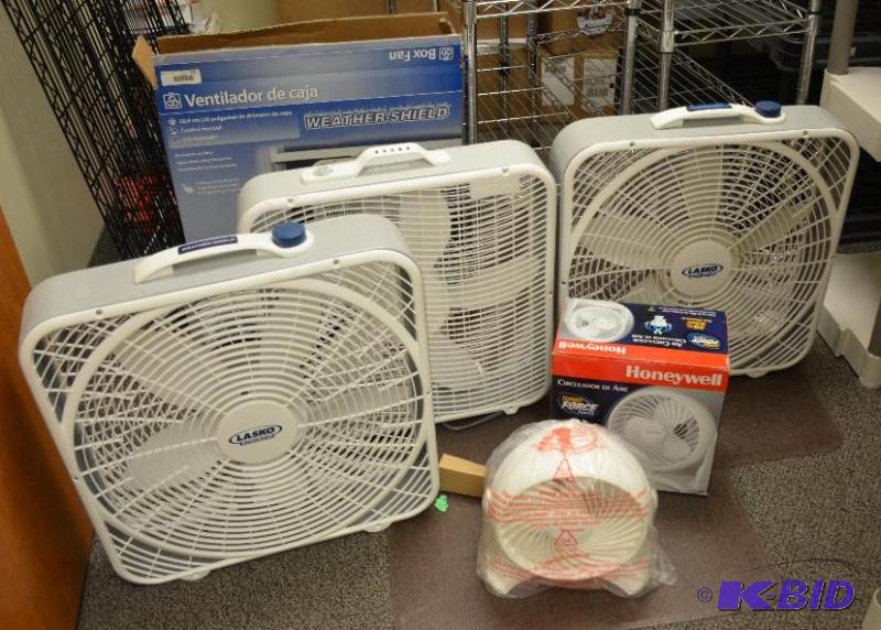 lot 255 image: 4 fans- 3 large and one small...