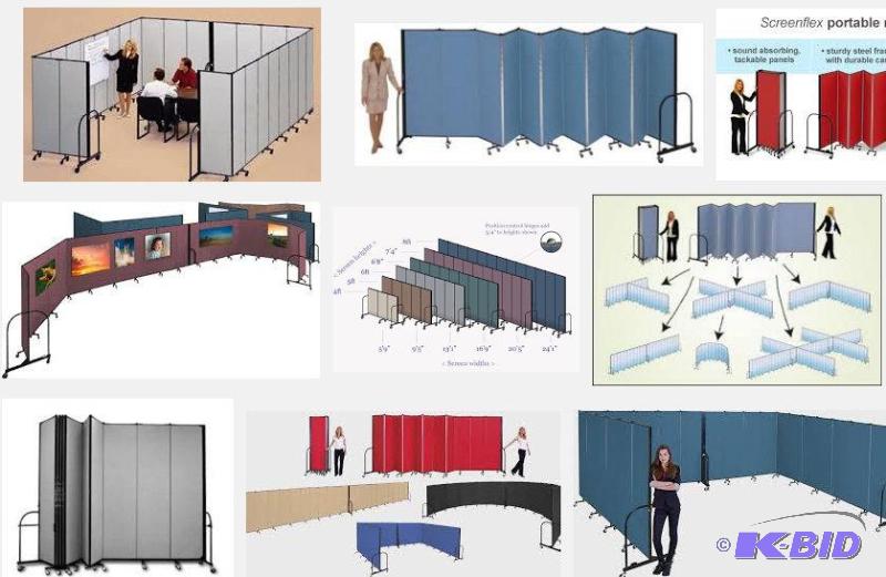 lot 25C image: Screen flex Accordion Wall. They require only...