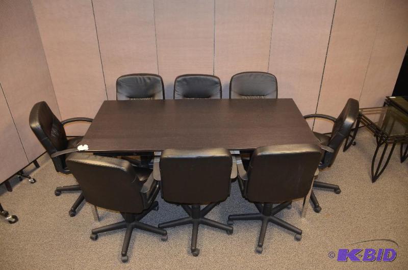 lot 25E image: Ikea Torsby Black table. 71&quotx33 12"...