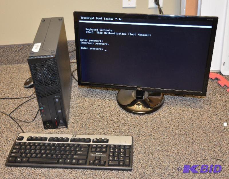 lot 261 image: Lenovo Think Center model CT0 AOC lcd monito...