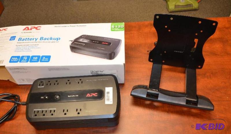 lot 5 image: APC Back-UPS 750 & monitor wall mounting...