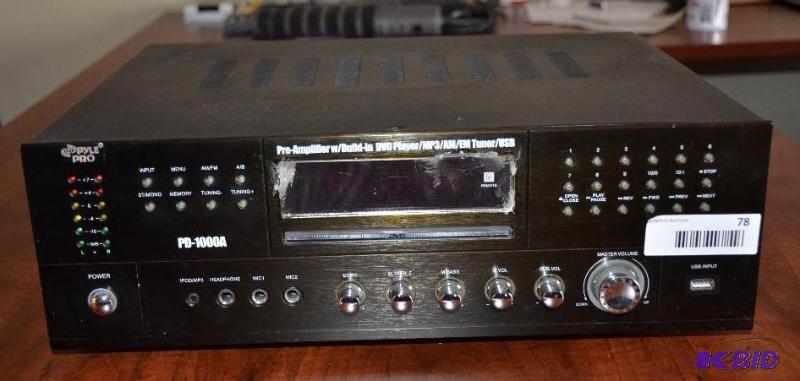 lot 78 image: Pyle Pro Pre-Amplifier with Built in DVD Play...