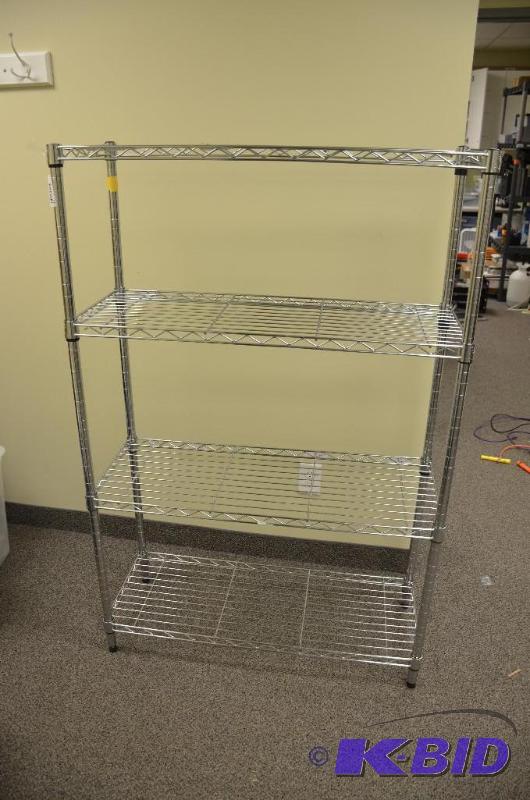 lot 99 image: Metal storage shelves HDX NSF 14x36x54...
