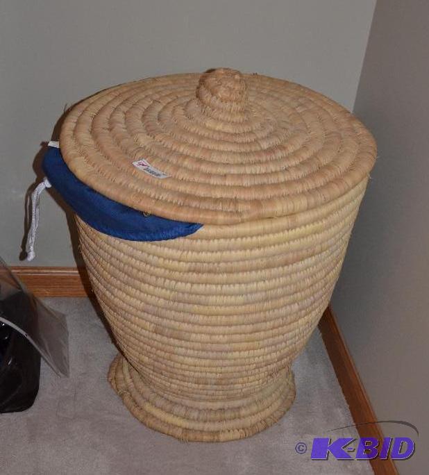 Wicker clothes hamper 21&quot tall...