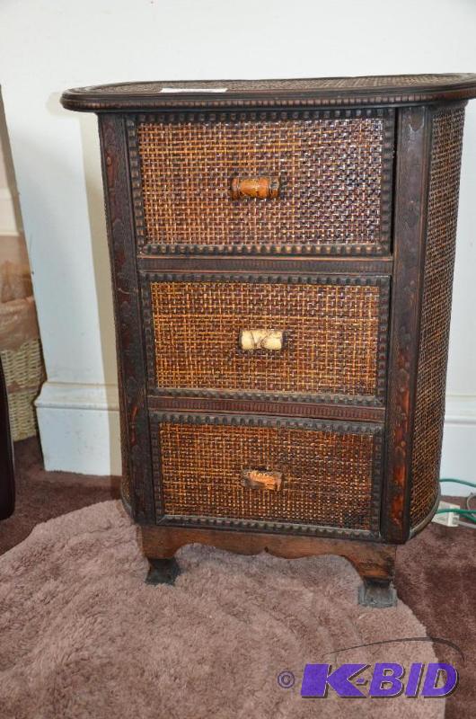 Wicker storage cabinet 12x25x19&quot...