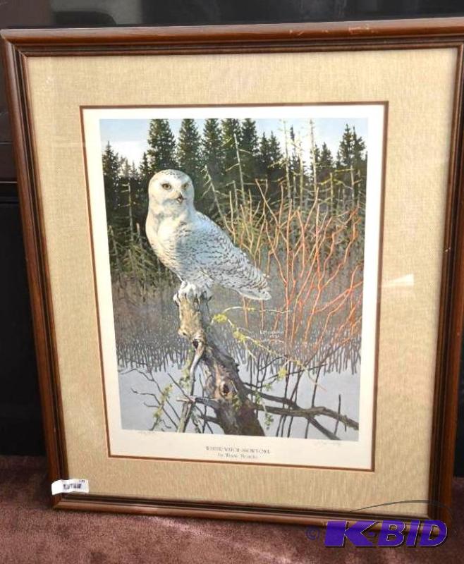 Framed print &quotWinter Watch - Snowy Owl&q...