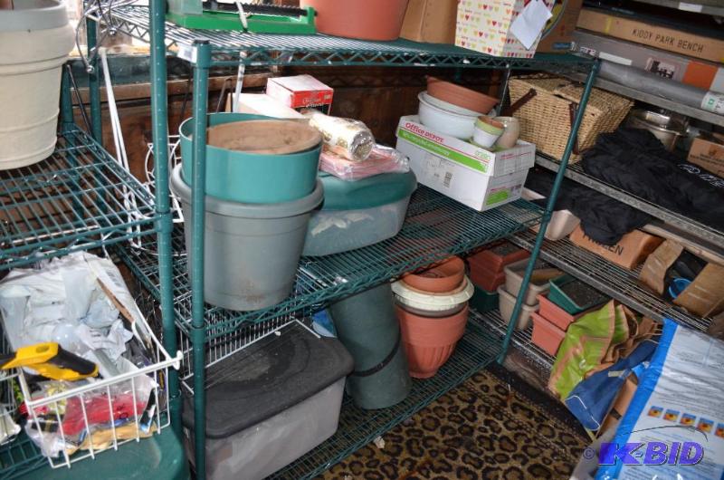 Green metal storage shelving 60x54x24&quot. ...