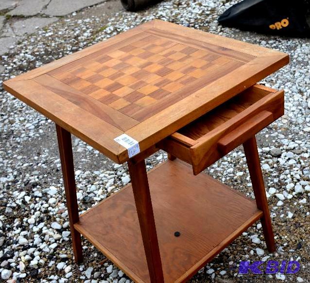 Wood Chess table 16x16x18&quot with drawer...