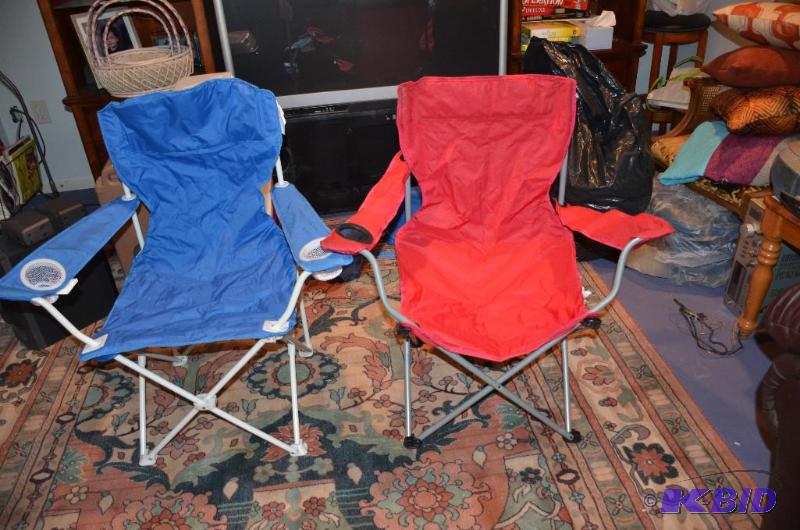 Two folding chairs...
