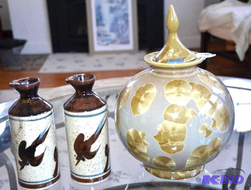 Ceramic vase 12 tall &amp 2 smaller vases 10...