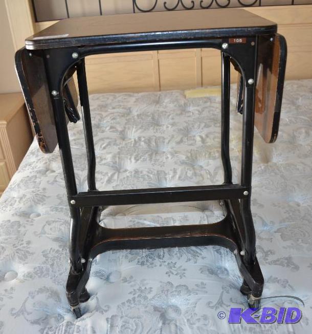Antique typewriter table with drop downs, 27x...