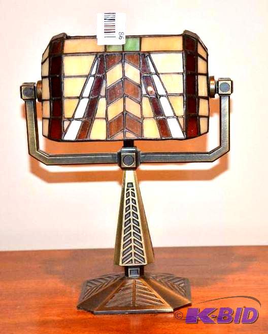 Stained glass lamp 11&quot tall...