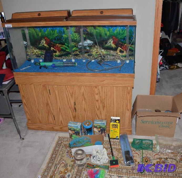 Fish tank on stand 16x48x49&quot with access...