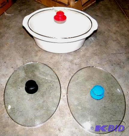 Crock Pot Insert and 3 Lids - No Base - 6 12...