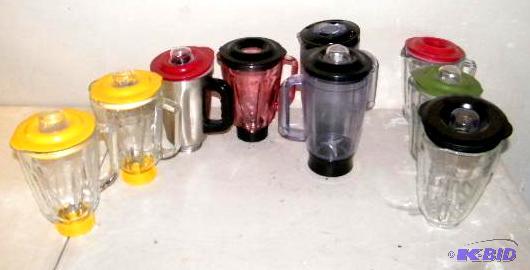 Blender Jars Lot - 6 glass - one is red glass...