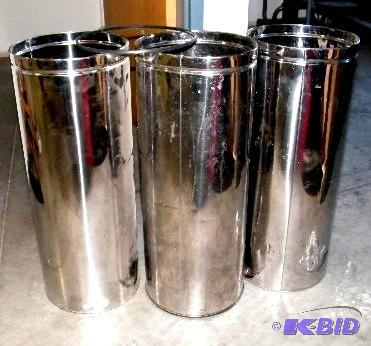 Lot of Trash Cans - Chrome colored - 12&quot...