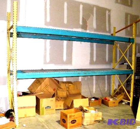 Teardrop Style Pallet Racking - (2) uprights ...