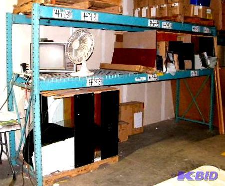 Teardrop Style Pallet Racking - (2) uprights ...