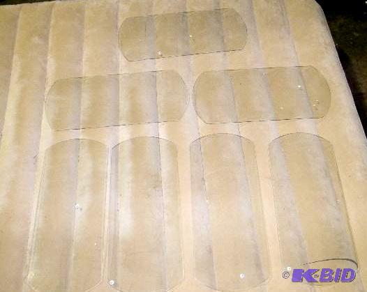 Tempered Glass Lot - Seven pieces - for shelv...