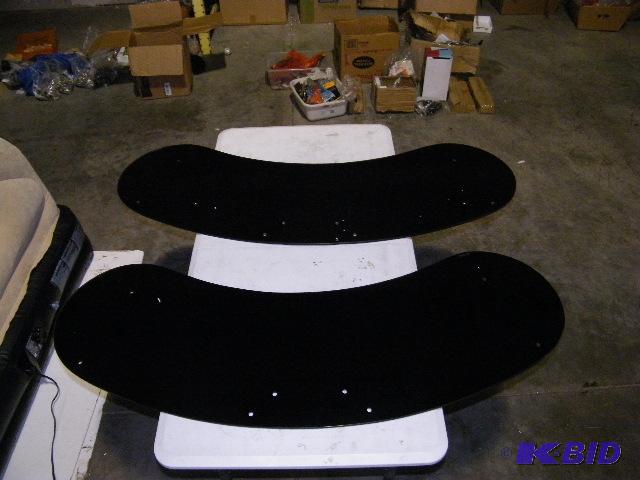 Black Tempered Jelly Bean Shaped Glass - Two ...