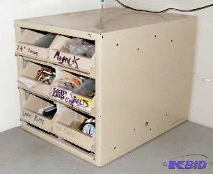 Hardware Organizer - Has 6 drawers - Contents...