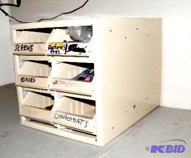 Hardware Organizer - Has 6 drawers - Contents...