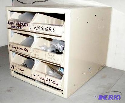 Hardware Organizer - Has 6 drawers - Contents...
