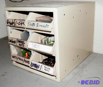 Hardware Organizer - Has 6 drawers - Contents...