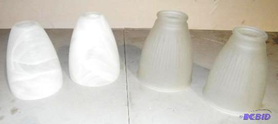 Light Globe Lot - Frosted glass - Two pair - ...