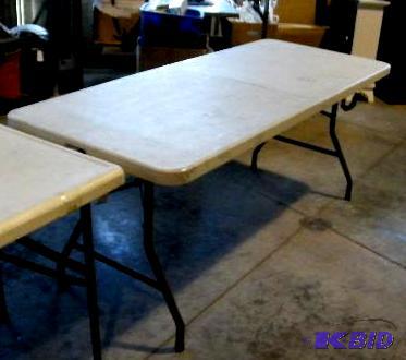 White Folding Table - 72&quot w x 29 12&quo...