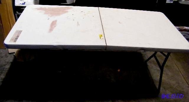 White Folding Table - 27 12&quot w x 60&quo...