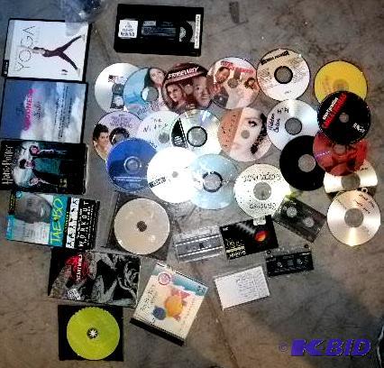 Large Mixed Media Lot - DVDs, CDs, VHS - Some...